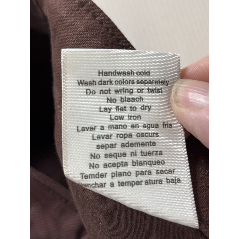 Judy Blue Women's Espresso Brown Raw Hem Flare Jeans Stretch Denim Size 13/31 - Picture 6 of 16